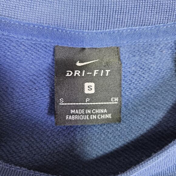 Nike Embossed Spellout Sweatshirt Womens S Blue Lux Fleece CV7248-469 Athleisure - Picture 8 of 12